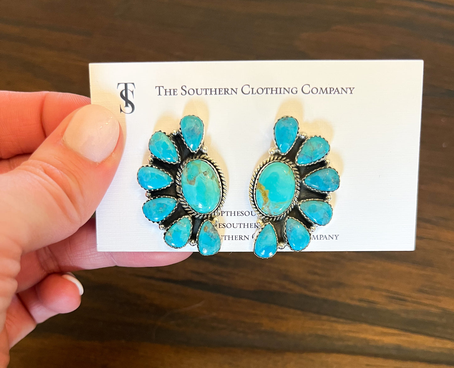 Hada Kingman Turquoise Earrings
