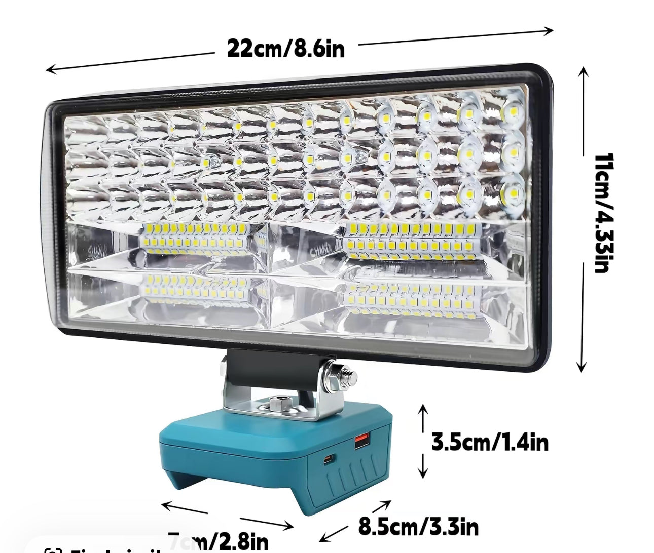 LED SPOT/FLOOD COMBO LIGHT - FOR MAKITA 18V BATTERY